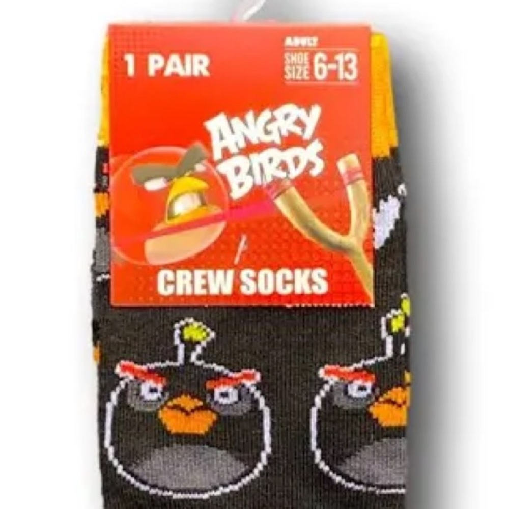 🌹NWT • CRAZY UNIVERSE ANGRY BIRDS • Unisex CREW SOCKS • MADE IN USA - Picture 6 of 6